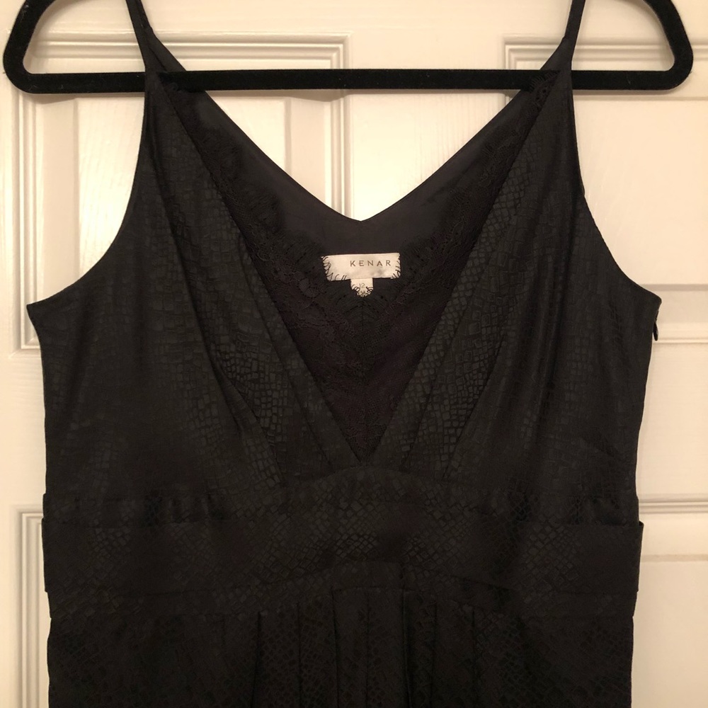 100% silk black dress